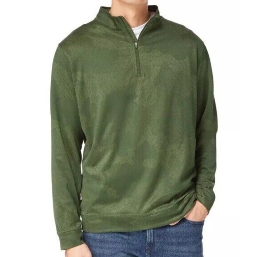 Kirkland Signature Men's Performance 1/4 Zip Pullover,Tone onTone Camo Sz Medium